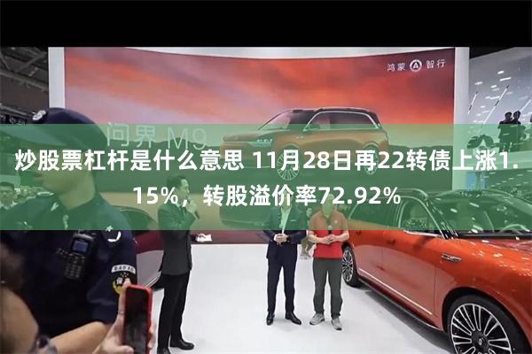 炒股票杠杆是什么意思 11月28日再22转债上涨1.15%，转股溢价率72.92%